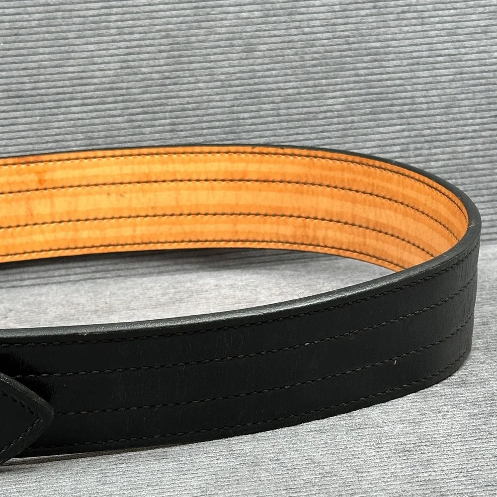 Don Hume B103 Black‎ Leather Police Duty Belt Solid Brass Buckle Size 46